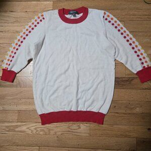 ModCloth Rainbow Retro 90s Style Polka Dot Sweater